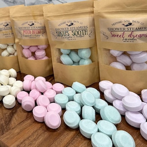 Shower Steamers/ shower bomb/ Menthol shower steamer/ eucalyptus peppermint/ lavender/ orange grapefruit/ Lemon blend
