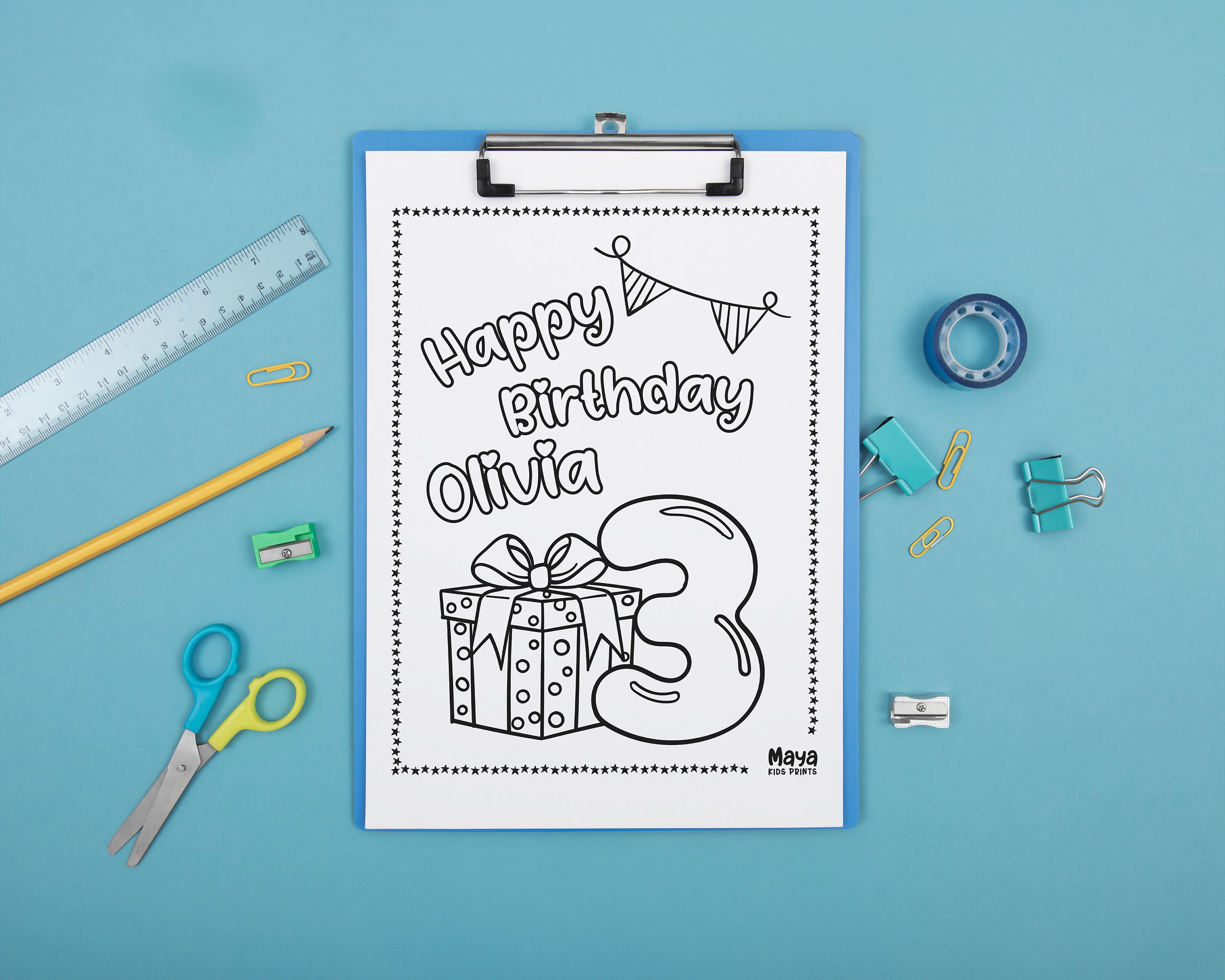 Birthday Coloring Pages, Customizable Coloring Sheets for Kids ...