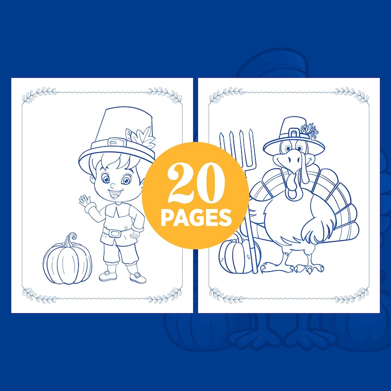 Thanksgiving Coloring Pages - Printable, Kids Coloring Book, Fun ...