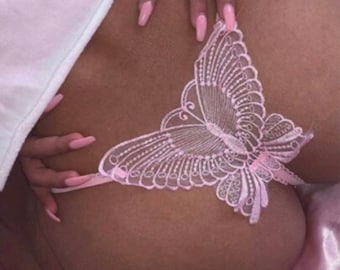 Lace Butterfly Thongs