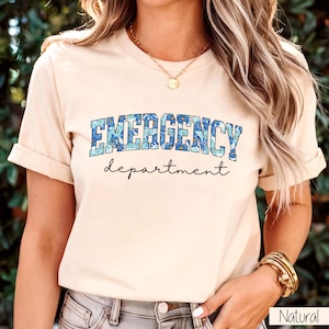 Floral ER Nurse Shirt: Emergency Department Crewneck