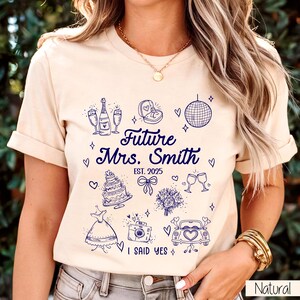 Future Mrs. Shirt, Personalized Bride T-Shirt, Engagement Gift, Bride-to-Be Gift, Fiance Gift for Her, Engaged Shirt, Engagement Party