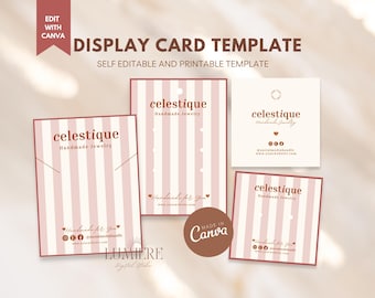 Earring Display Card Template, Jewelry Packaging Canva (Digital Download) - 2JBK