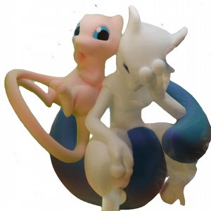 Mew and Mewtwo Duo Statue – Multiple Sizes & Finishes