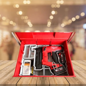 Milwaukee Packout Drawer M18 Fuel Brad Nailer Insert | Custom Organizer for 18GA Nailer and Accessories