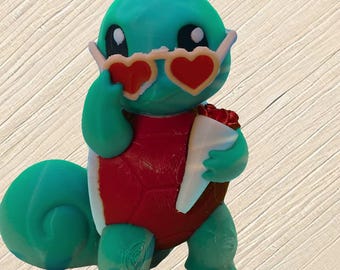 Valentine Squirtle – Multiple Sizes & Finishes