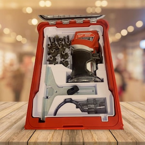Milwaukee Packout M18 Router Insert | Custom Organizer for Router and Accessories Square Hex