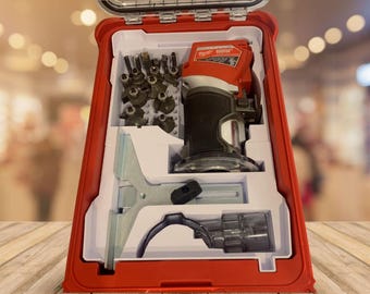 Milwaukee Packout M18 Router Insert | Custom Organizer for Router and Accessories Square Hex