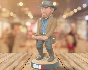 Red Dead Western Outlaw‑Style Controller & Phone Stand – Sculpted Desk Dock for Gamepads and Smartphones