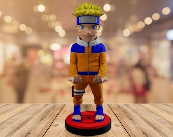 Naruto‑Inspired Cell Phone & Controller Stand – Dual Dock for Phones and Gamepads, Desk Display Accessory