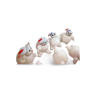 Ghostbusters Mini Stay Puft 7-Pack | 3D Printed Figurines | Ghostbusters Fan Collectible Set | Unique Gift for Fans