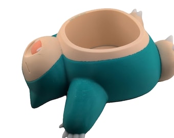 Snorlax Planter Figurine – Multiple Sizes & Finishes With Drain Holes. Gifts for Men, Women, Housewarming Succulent Plant Pot