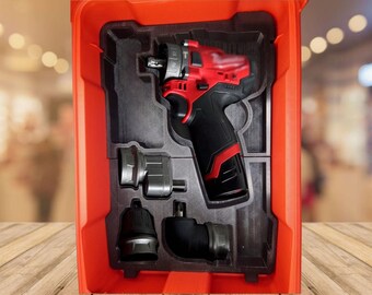 Milwaukee Packout Insert for M12 Multi-Head Drill | Custom Organizer for Drill and Attachments