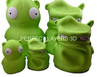 Good Kuchi Kopi & Bad Kuchi Kopi Combo | Bob's Burgers Collectible Figures | 3D Printed Fan Art | Unique Gift for Bob's Burgers Fans