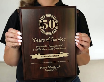 50 Year Work Anniversary Award | Clean Design Honoring Half a Century of Leadership [Moderno]