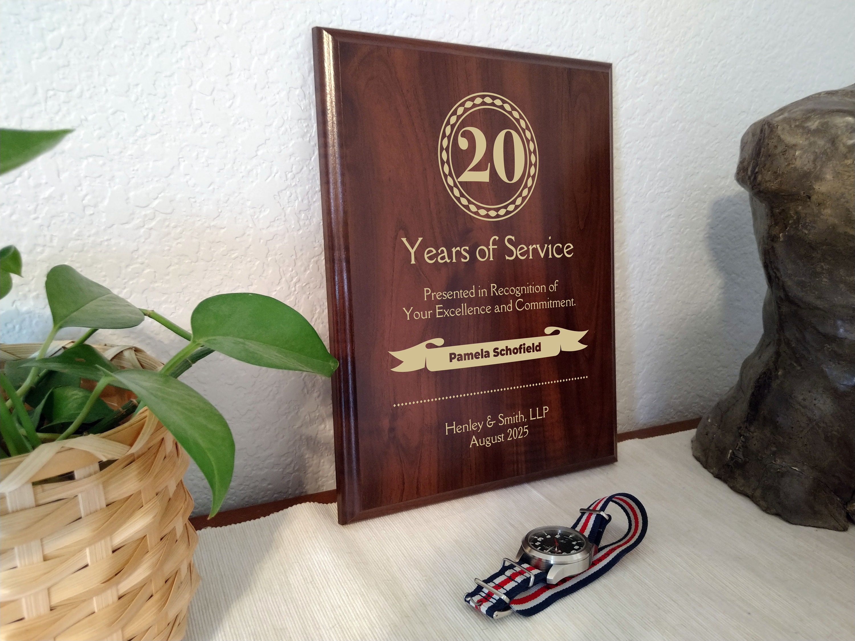 20 Year Work Anniversary Award Twenty Years of Service Gift