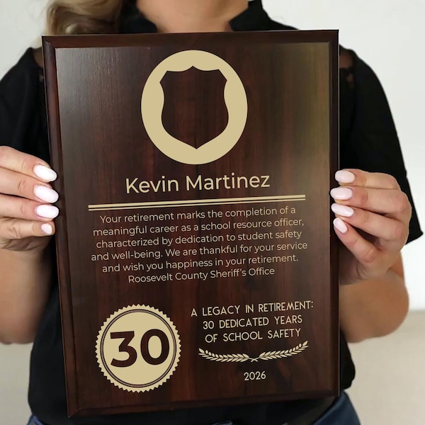 School Resource Officer Retirement Gift | Proof You Recognized the Shield Between Chaos and Classroom
