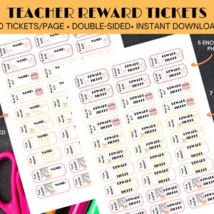 Herbst Fest/Halloween: Positive Studenten Belohnung Tickets/Coupons, druckbar, sofortiger digitaler Download, 8.5 x 11, A4, Farbe, Graustufen