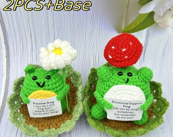 Creative self-made Frogs on Lotus LeaveFrog plush amigurumi PATTERN crochet pillow - Cute animals frog and toad,Handmade frogs
