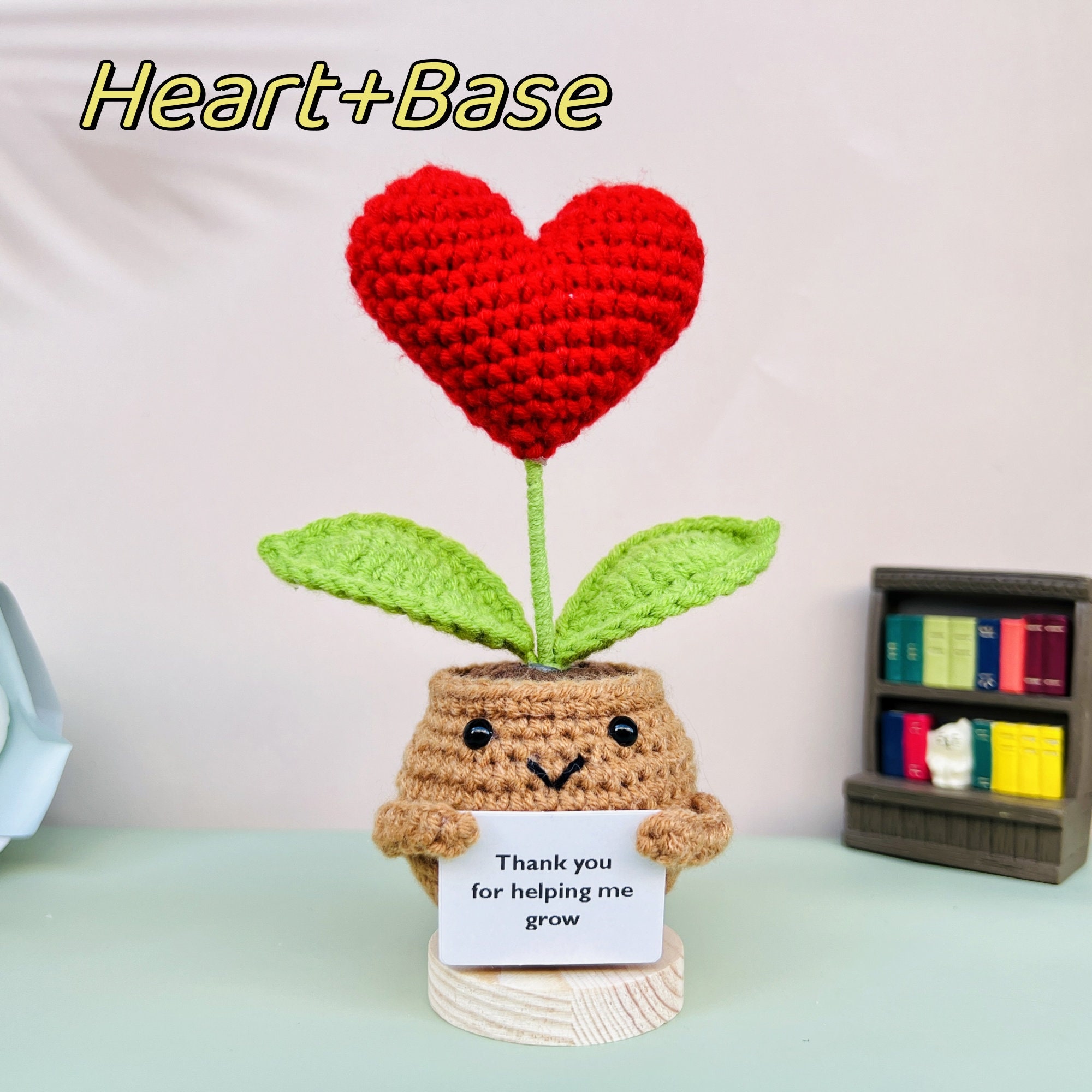 Grazie per avermi aiutato a crescere, piante in vaso all'uncinetto a forma di girasole/garofano/cuore, pianta di supporto emotivo, regalo per la mamma/lei, regalo per la festa della mamma - Italia