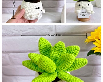 Fleur En Crochet Faite Main - Décoration Bureau Avec Pièce Commémorative - Cadeau Unique Pour Maison Ou Bureau