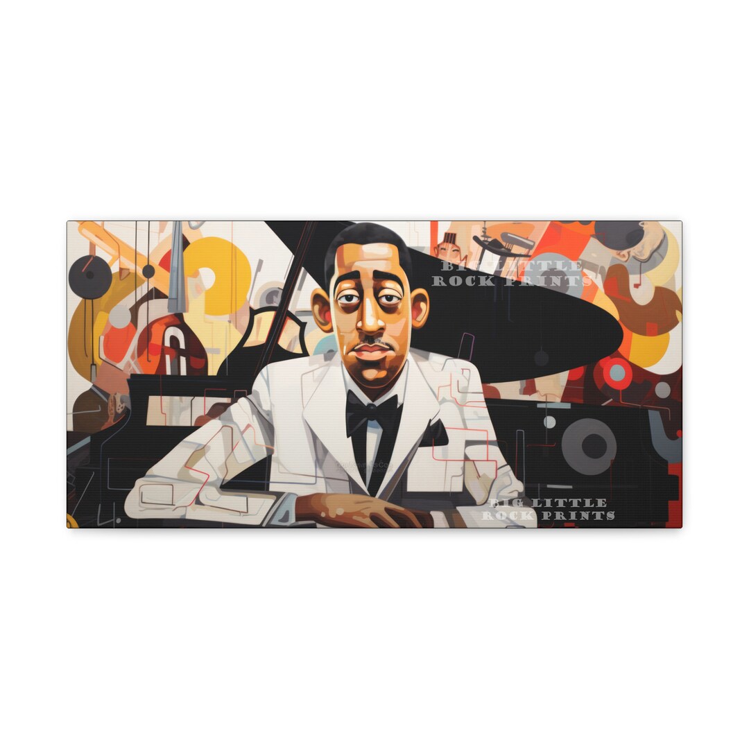 Duke Ellington Jazz Art Jazz Canvas Art Black Art Art Etsy