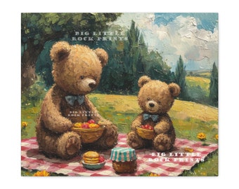 Teddy Bear Picnic Canvas Wall Art