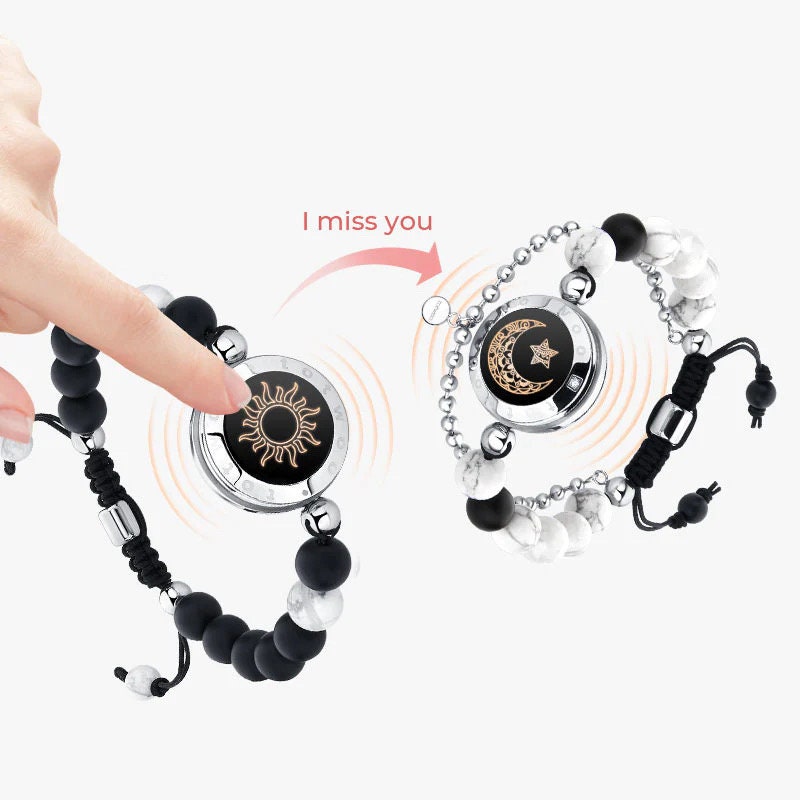 Long Distance Light Up Touch Bracelets For Couples - Smart Jewelry Sets