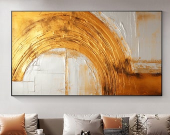 Abstract Tree Landscape Oil Painting on Canvas, Large Wall Art Original ...