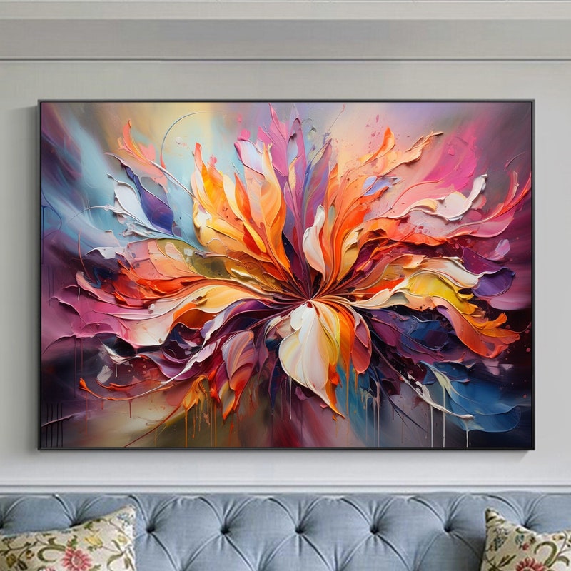 Canvas Abstract Painting Etsy