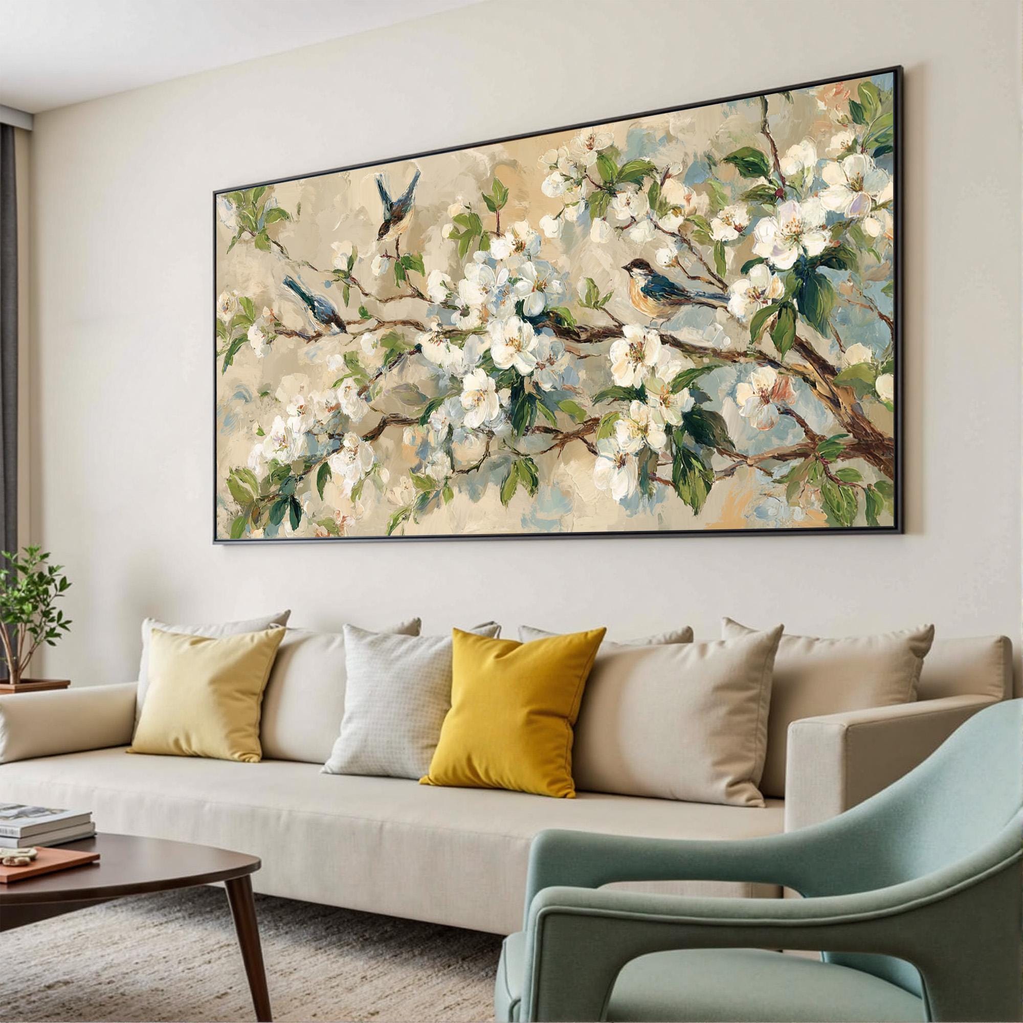 Abstract Original Landscape Oil Painting on Canvas, Large Wall Art ...