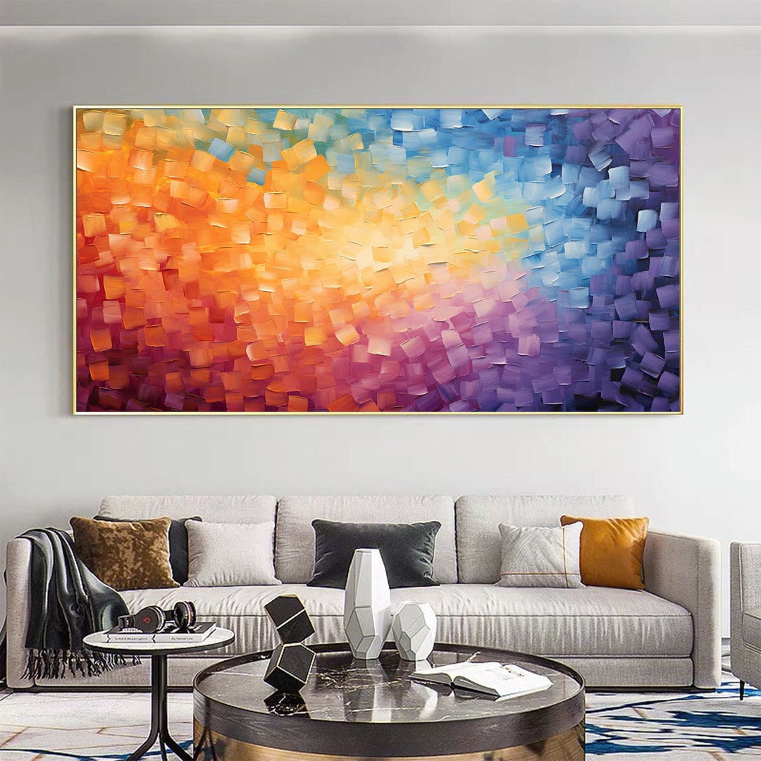 Abstract Original Texture Oil Painting on Canvas, Large Wall Art, Boho ...
