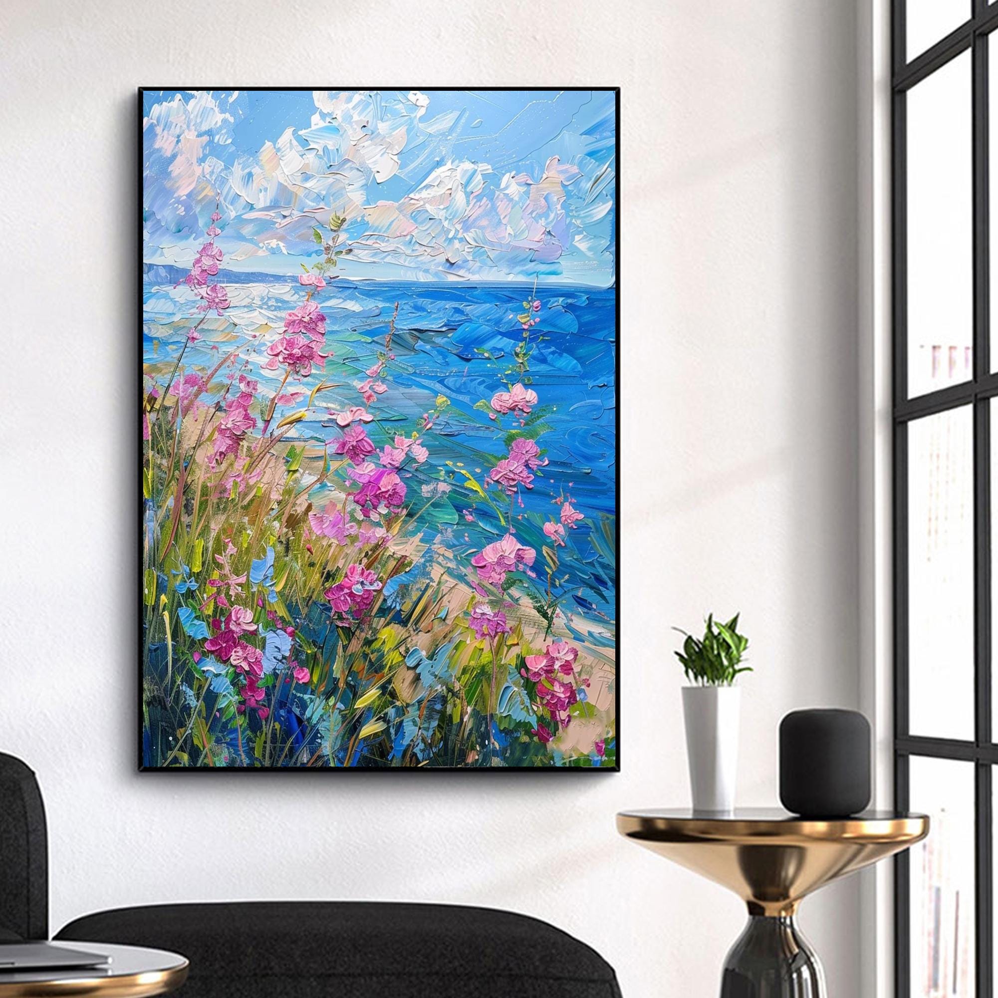 Original Landscape Oil Painting on Canvas, Large Textured Wall Art ...