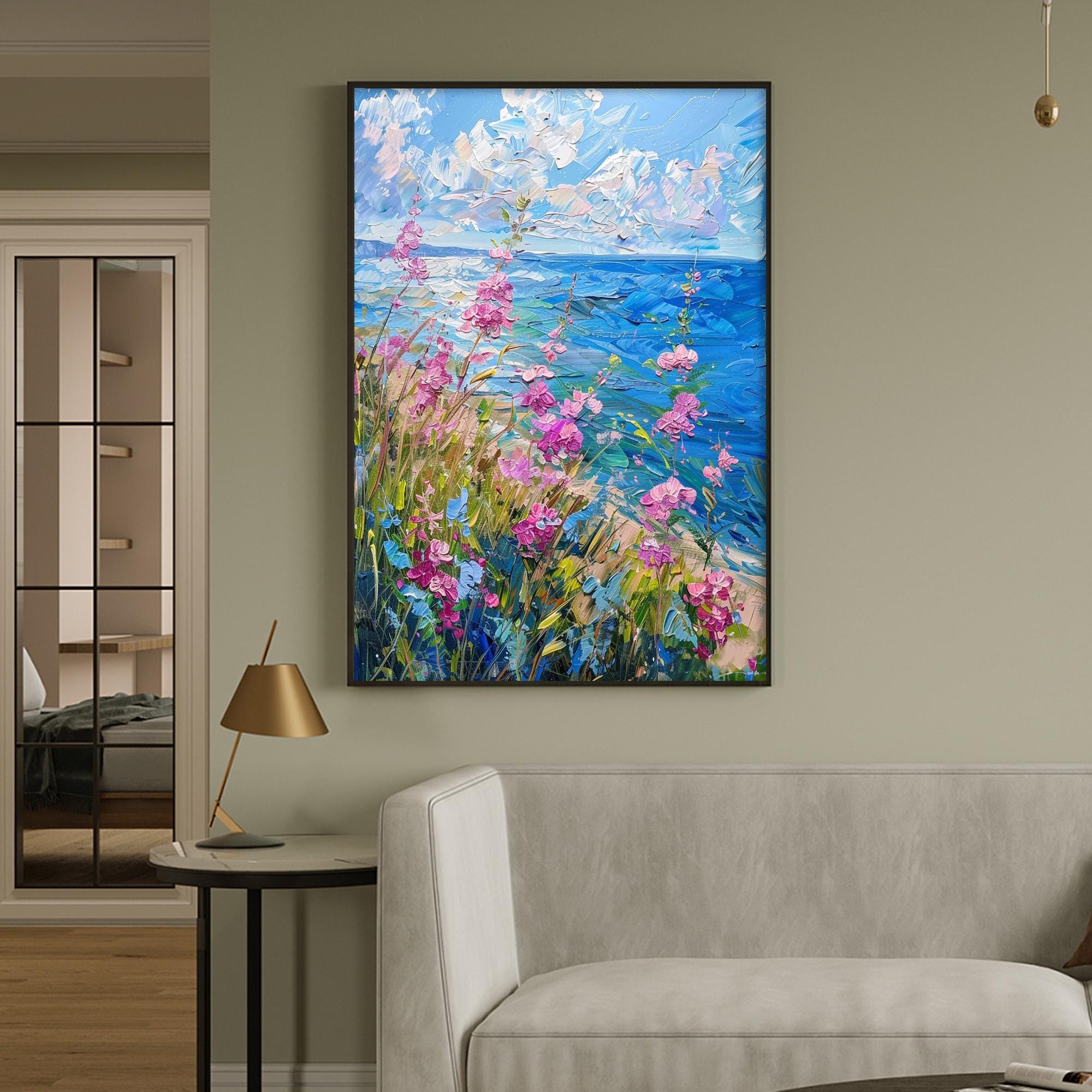 Original Landscape Oil Painting on Canvas, Large Textured Wall Art ...