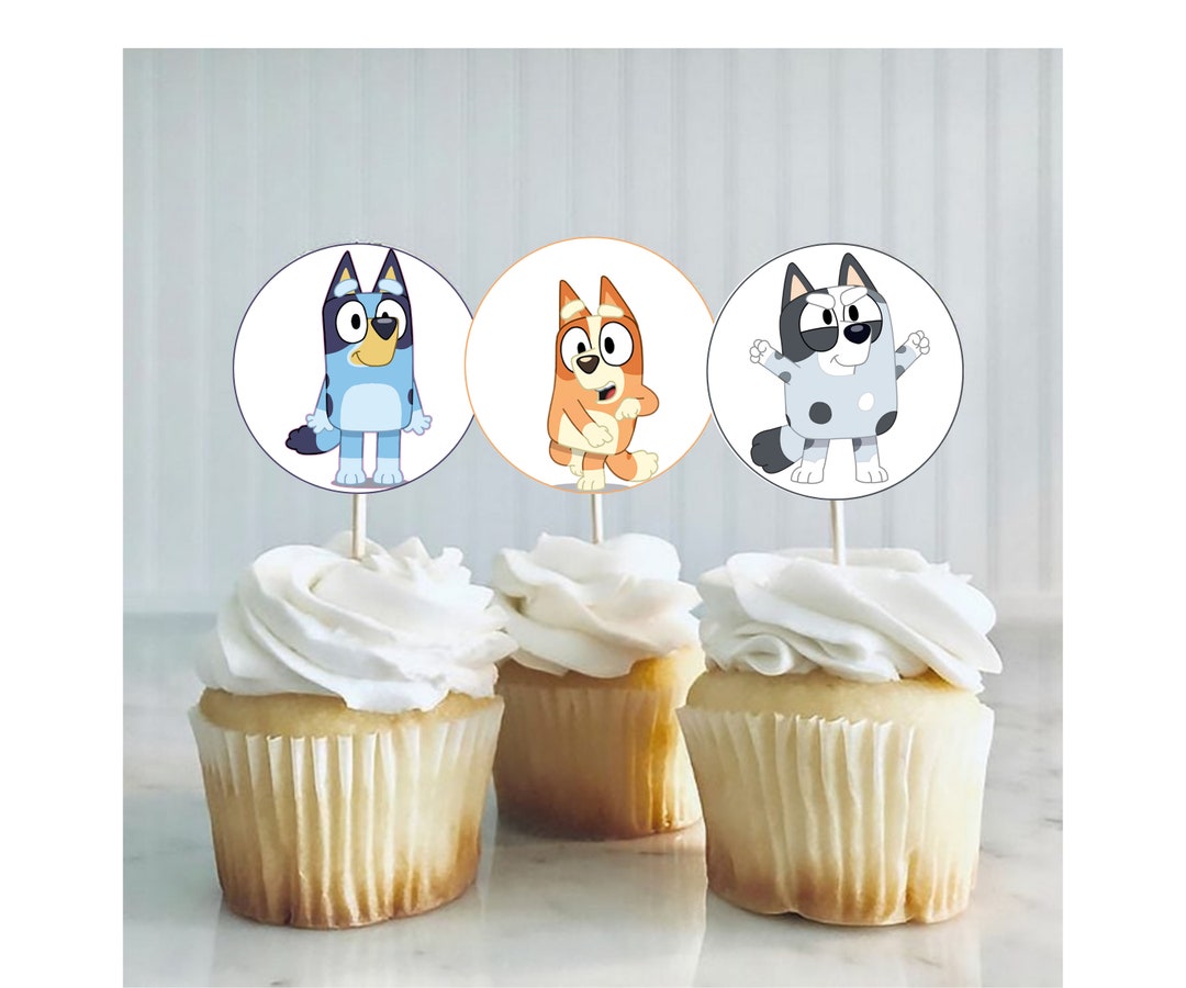 Bluey Cupcake Toppers Digital File/ Printable - Etsy