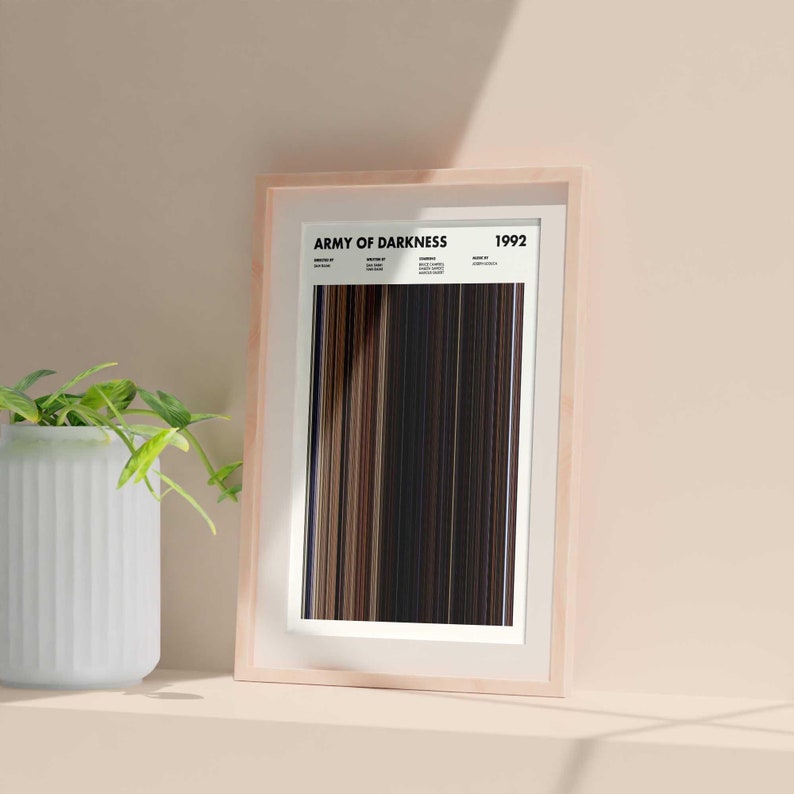 Army of Darkness Movie Barcode Poster Army of Darkness Print Etsy