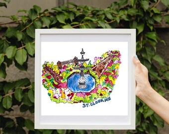 Munsinger and Clemens Garden Watercolor