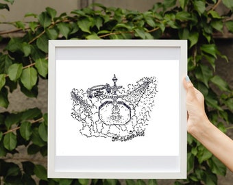 Munsinger and Clemens Garden B&W