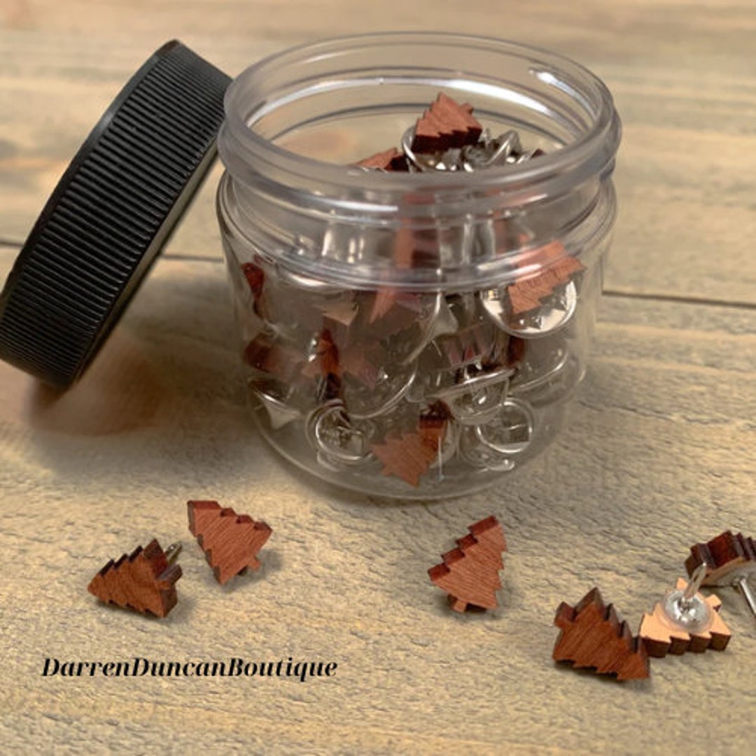 Memo Board Pins Wooden Pine Tree Pins Office Accessories Etsy