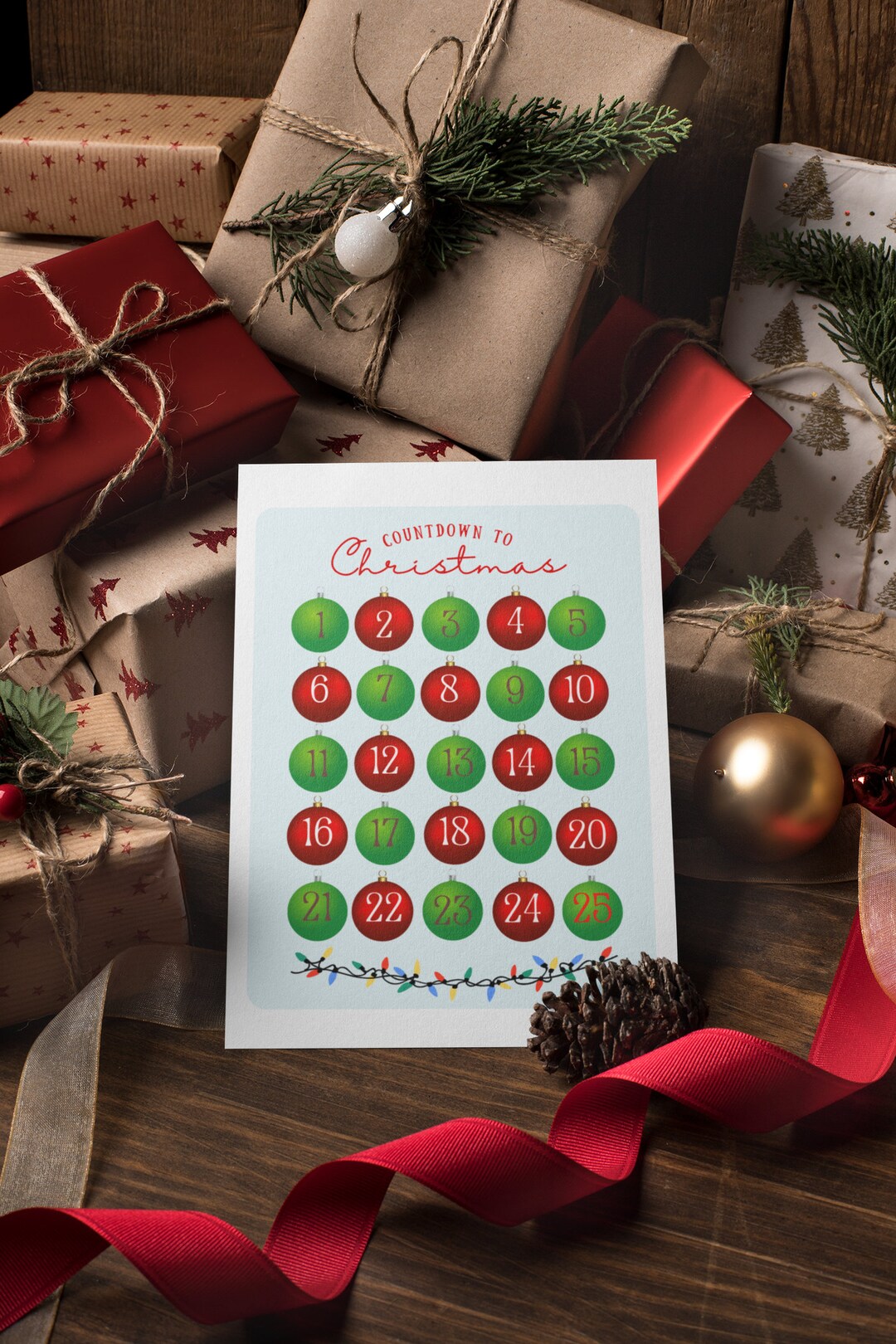 Christmas Countdown Print - Etsy