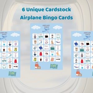 Cartes de bingo avion
