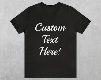 Maglietta con testo personalizzato (progetta la tua)