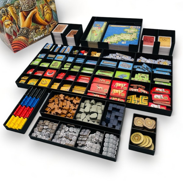 A Feast for Odin Insert + The Norwegians Expansion | Feast for Odin Organizer | Feast for Odin Storage Solution | All Expansions | 3D Print