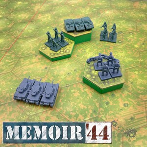 Memoir '44 Terreno 3D Hex | Melhoria de Terreno Memoir '44 | Memoir '44 Overlord | Pacote de Melhoria Memoir '44 | Impresso em 3D