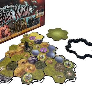 Suporte para fichas de mapa do Mage Knight | Suporte para fichas da edição definitiva do Mage Knight | Pacote de atualização do Mage Knight | Design minimalista | Impressão 3D