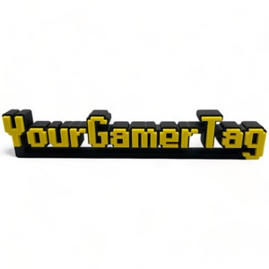 Runescape OSRS Gamertag Nameplate | OSRS Name Block | Video Game Name Plate | Streaming Gamer Tag | Gamer Gift Wall Mounted Name Plate 3D