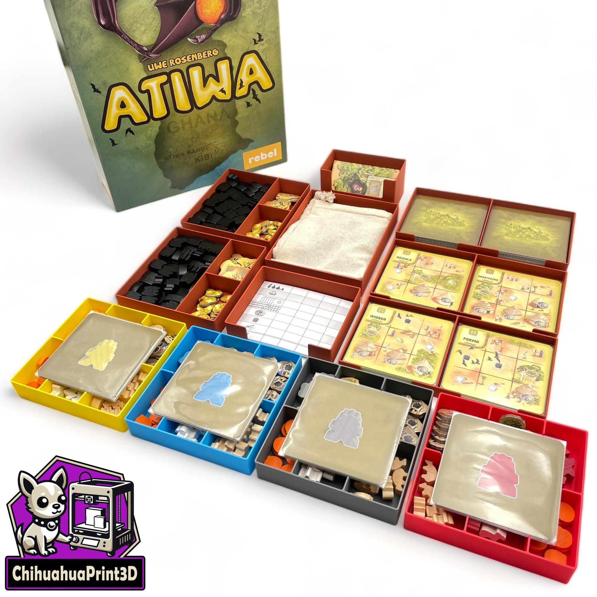 Atiwa Einsatz | Atiwa Organizer | Atiwa Aufbewahrungslösung | 3D gedruckter Einsatz für Atiwa | Geschenk | Geschenkidee | Uwe Rosenberg