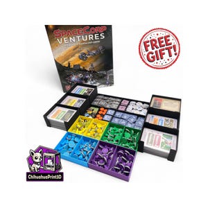 SpaceCorp 2025-2300AD + Ventures Expansion + 3D Tokens Insert | SpaceCorp + Ventures Expansion Storage | GMT Games | ChihuahuaPrint3D