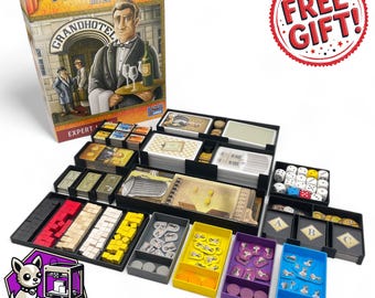 Grand Austria Hotel + Let&#39;s Waltz! Expansion Insert | Fits Upgraded Tokens | Grand Austria Hotel Organizer | Grand Austria Hotel Storage