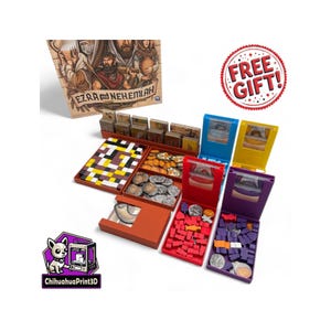 Esdras y Nehemías + Inserto de fichas promocionales / Almacenamiento de Esdras y Nehemías / Organizador de Esdras y Nehemías / Impreso en 3D / ChihuahuaPrint3D